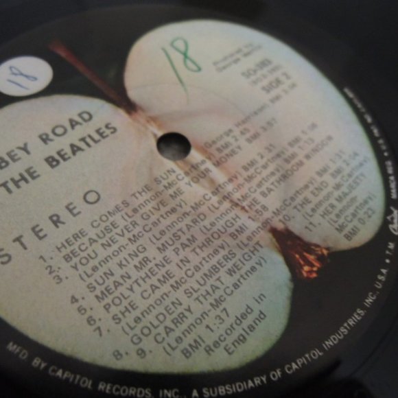 Beatles Abbey Road Vinyl LP 1969 + Newspaper Article Ranking Abbey Road Songs - Picture 10 of 10